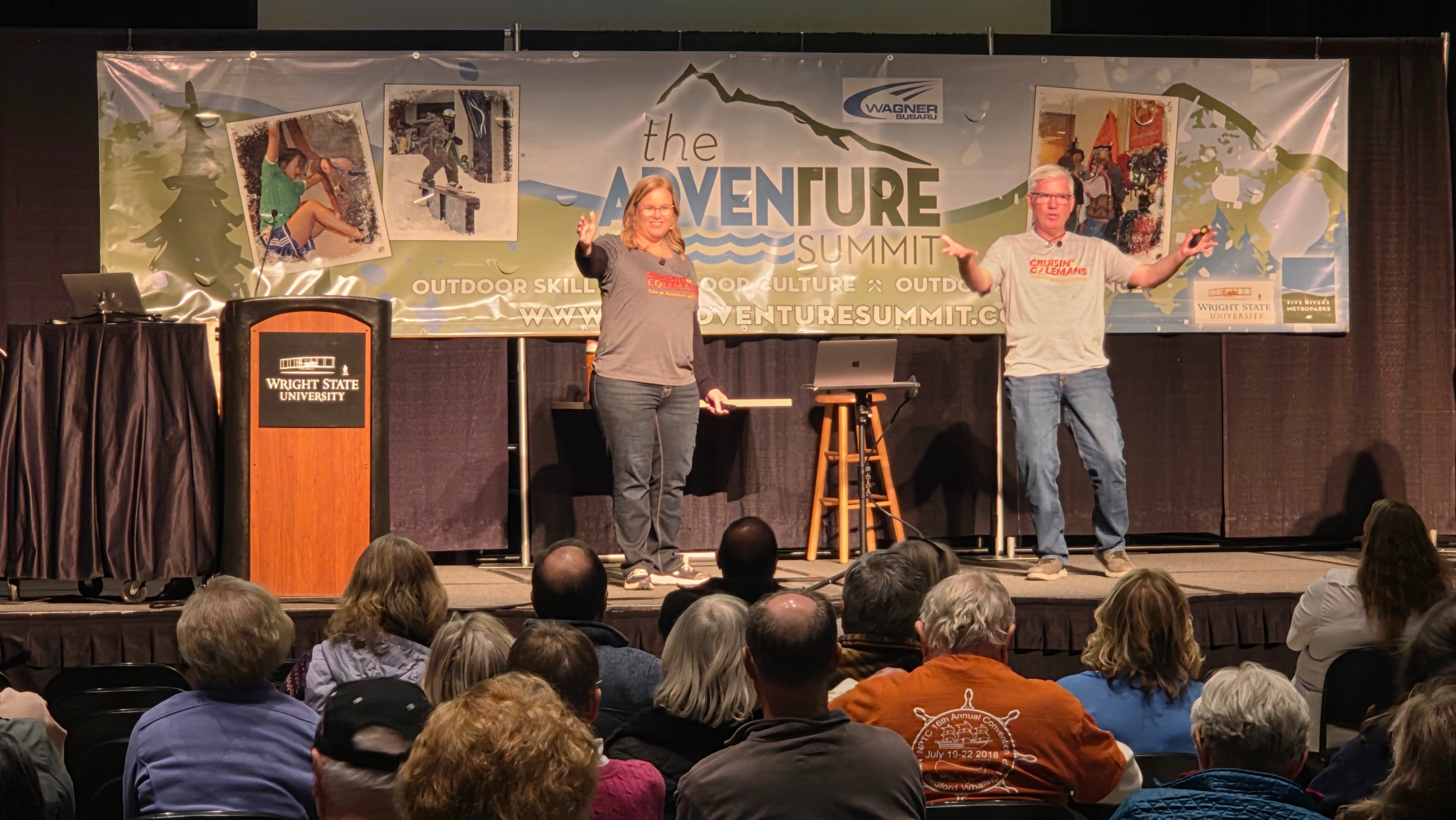 Brian and Michelle keynoting The Adventure Summit