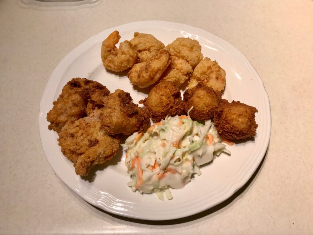 Recipe of the Week – Cruiser’s Platter (Gluten-Free Fried Fish and Shrimp)