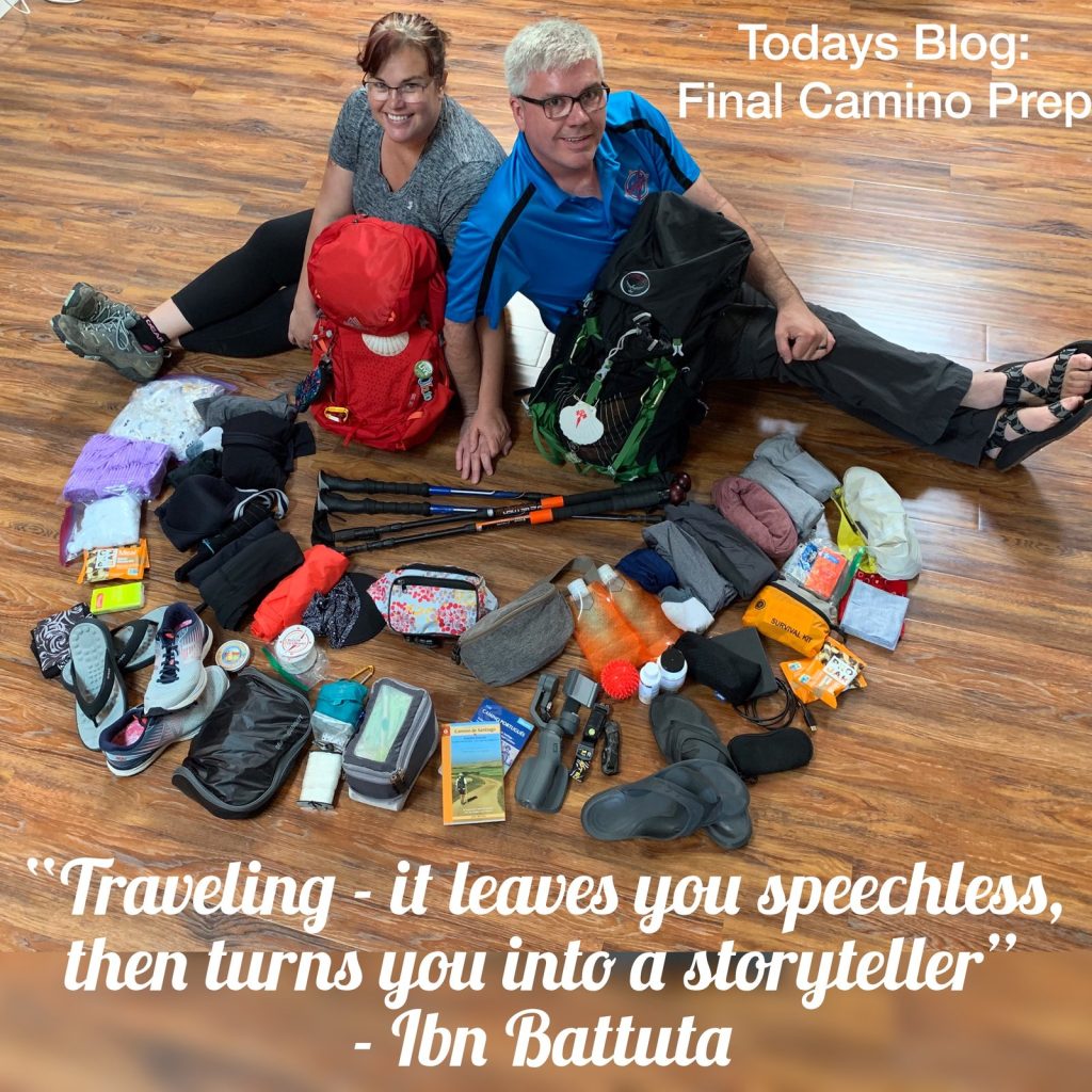 Final Camino 2019 Preparations: Short Hikes, Packing, and a Podcast