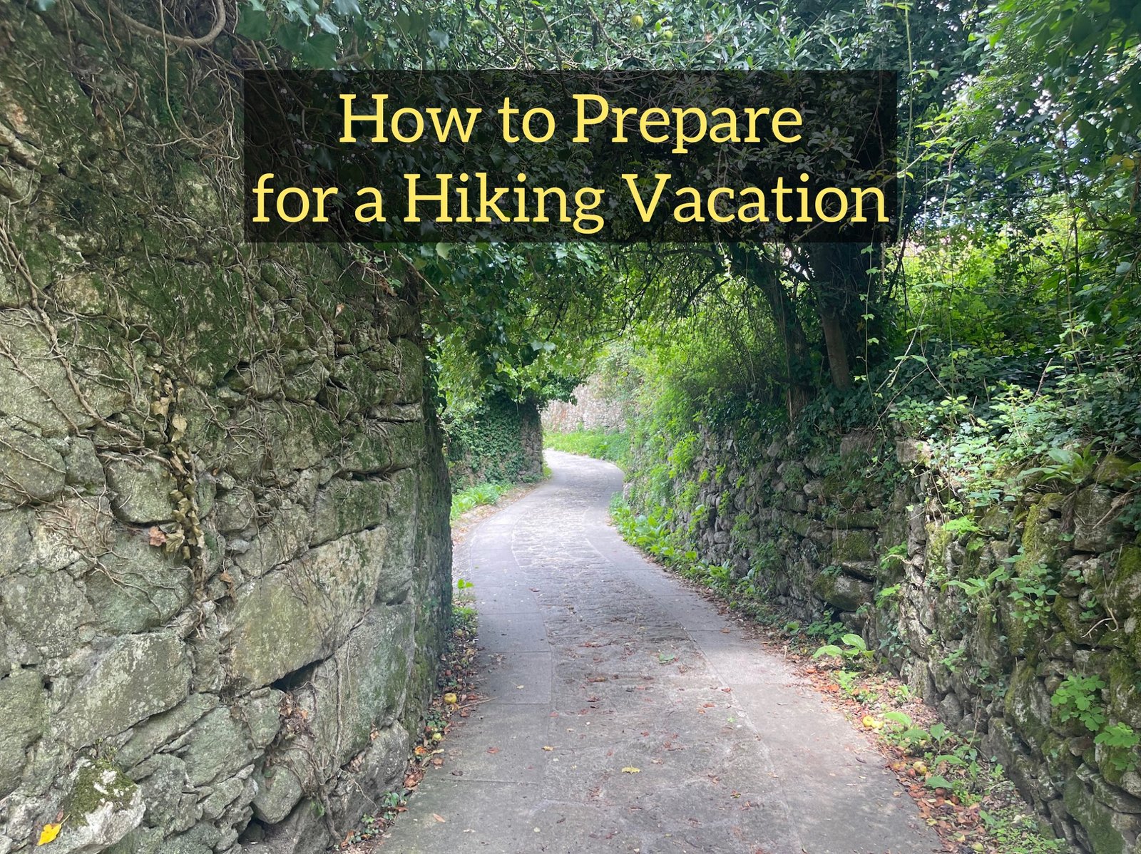 Preparing for a Hiking Vacation